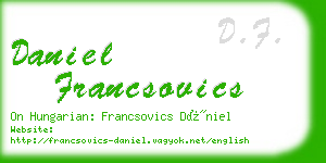 daniel francsovics business card